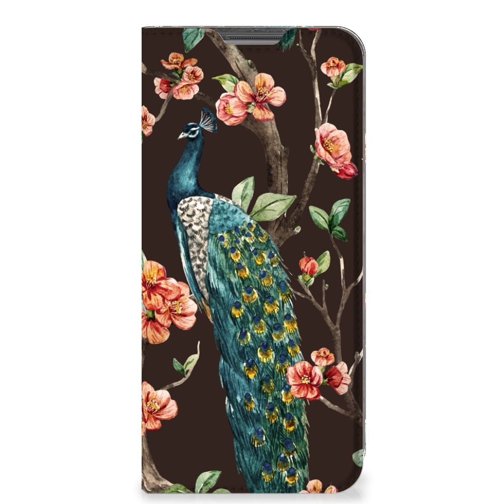 OPPO A96 | A76 Hoesje maken Pauw met Bloemen - B2C Telecom