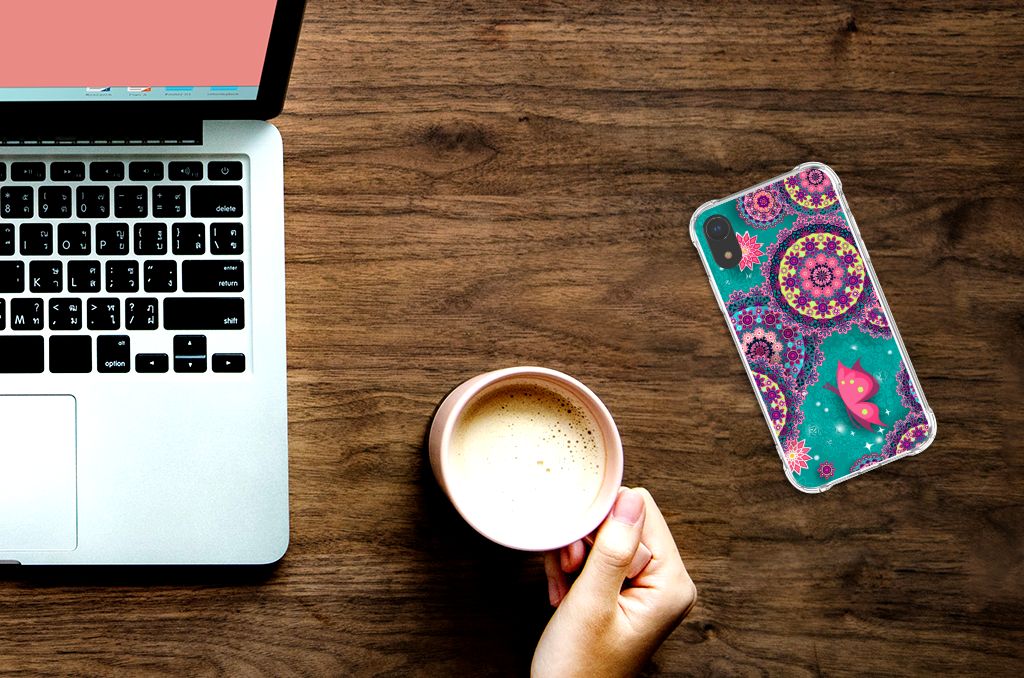 Apple iPhone Xr Back Cover Cirkels en Vlinders