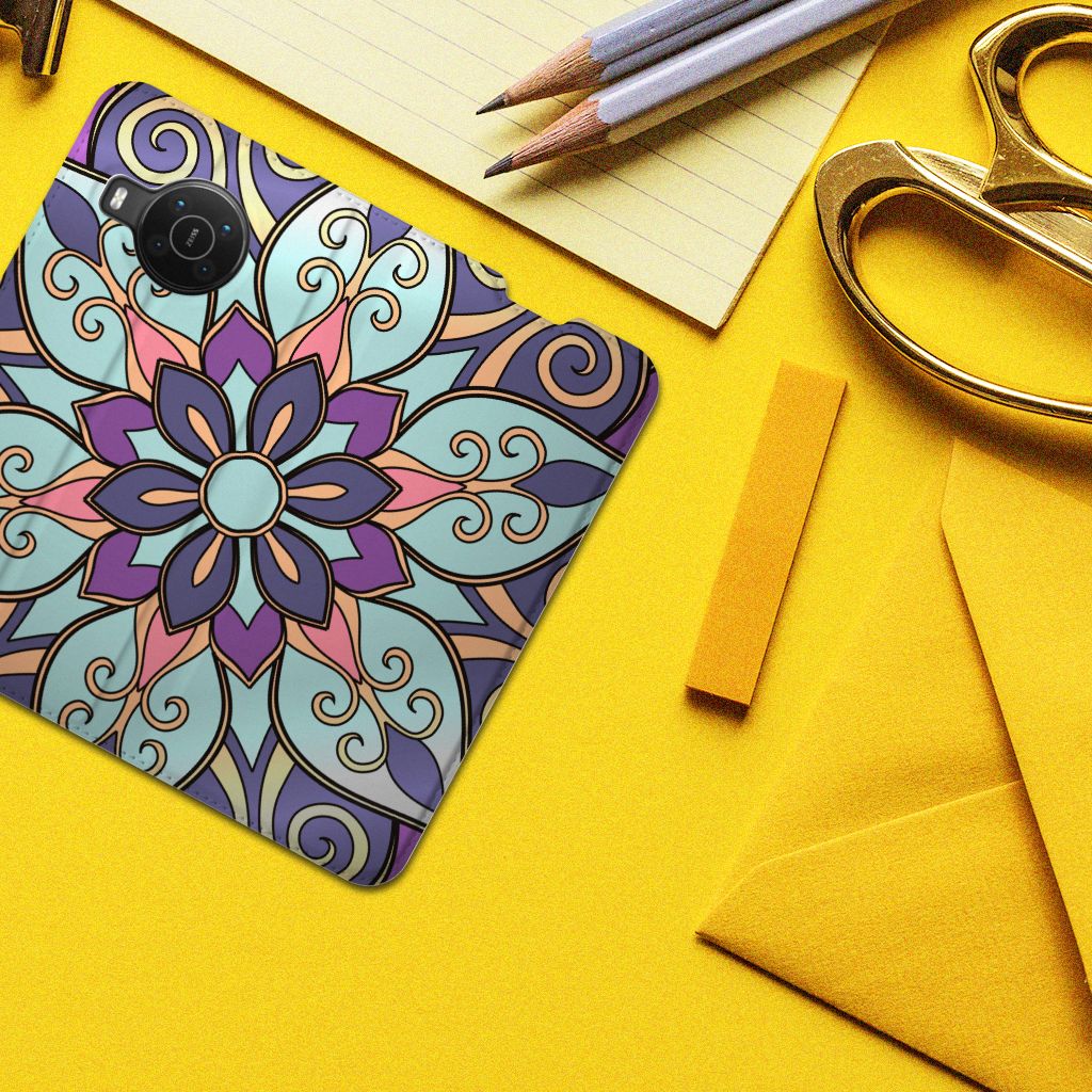 Nokia X20 | X10 Smart Cover Purple Flower - B2C Telecom
