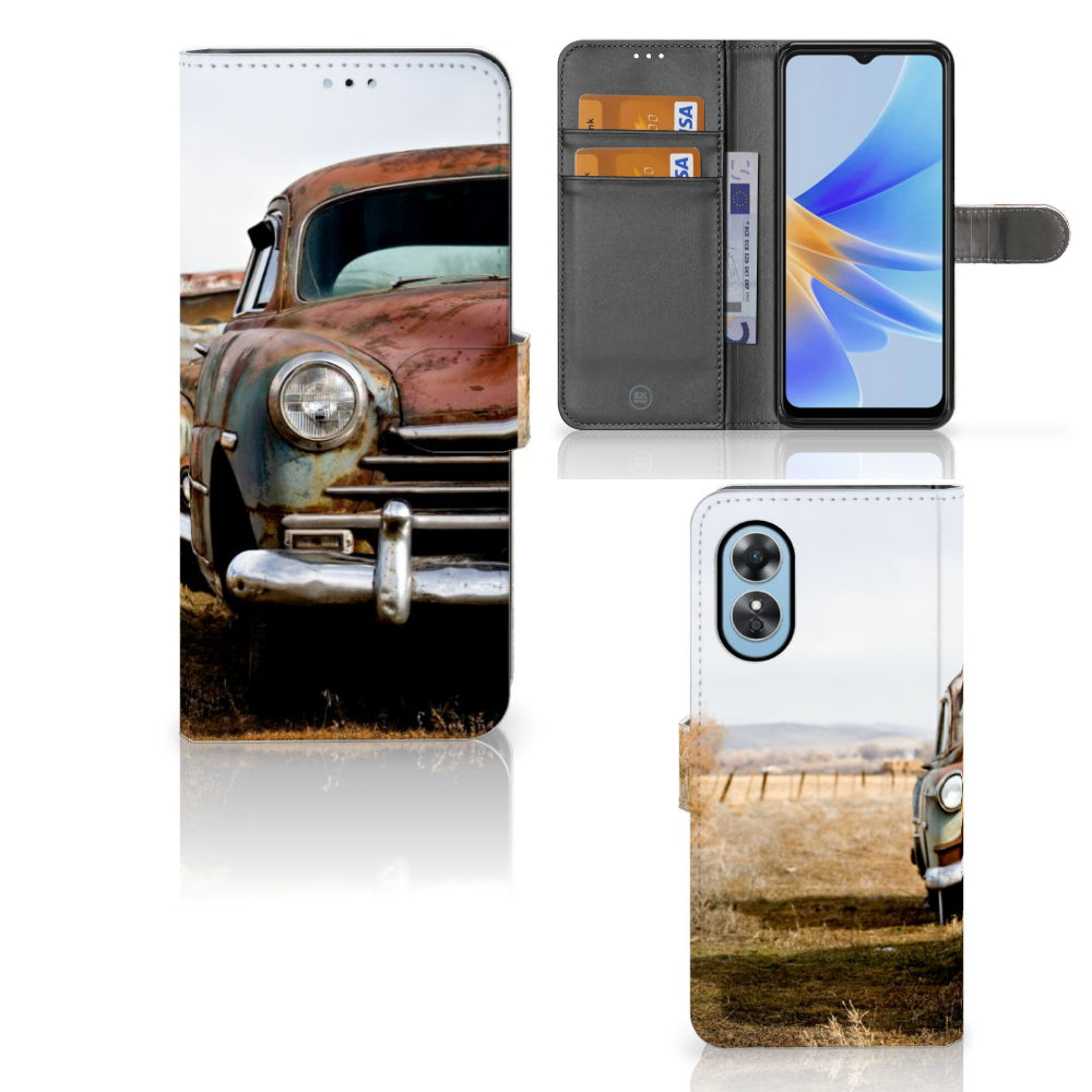 OPPO A17 Telefoonhoesje met foto Vintage Auto