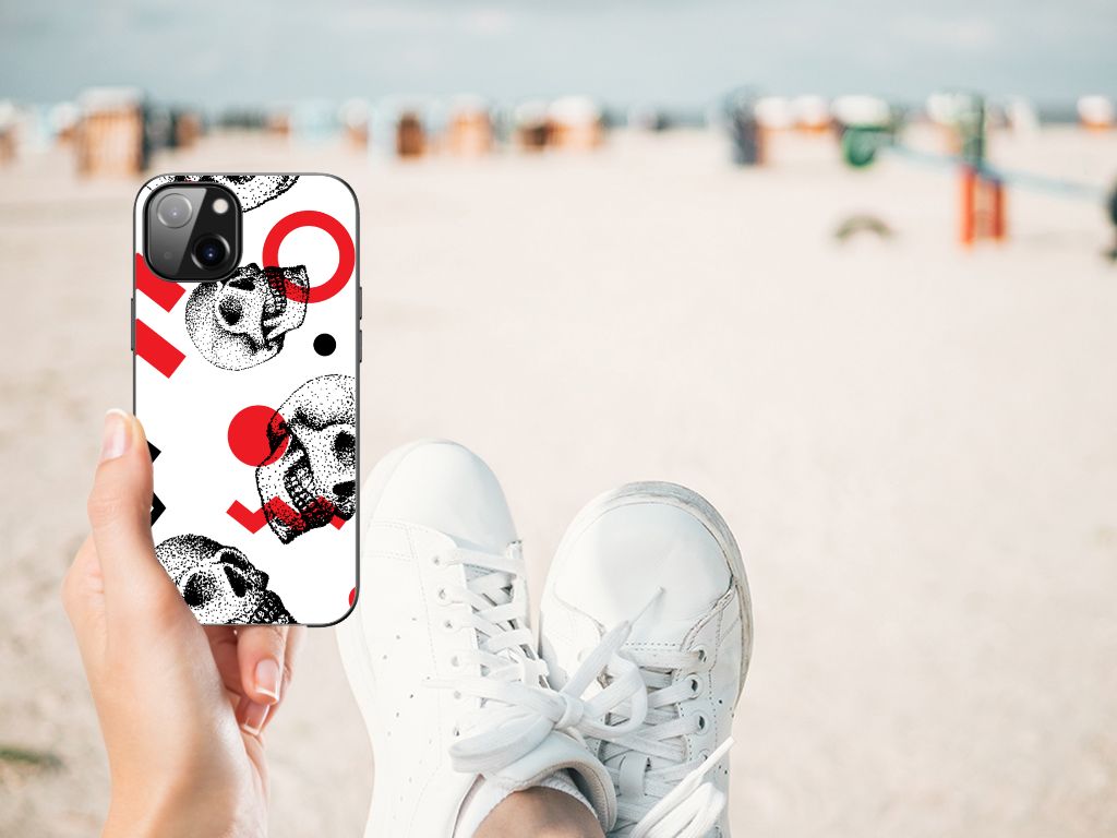 Telefoonhoesje Apple iPhone 13 Skull Red B2C Telecom