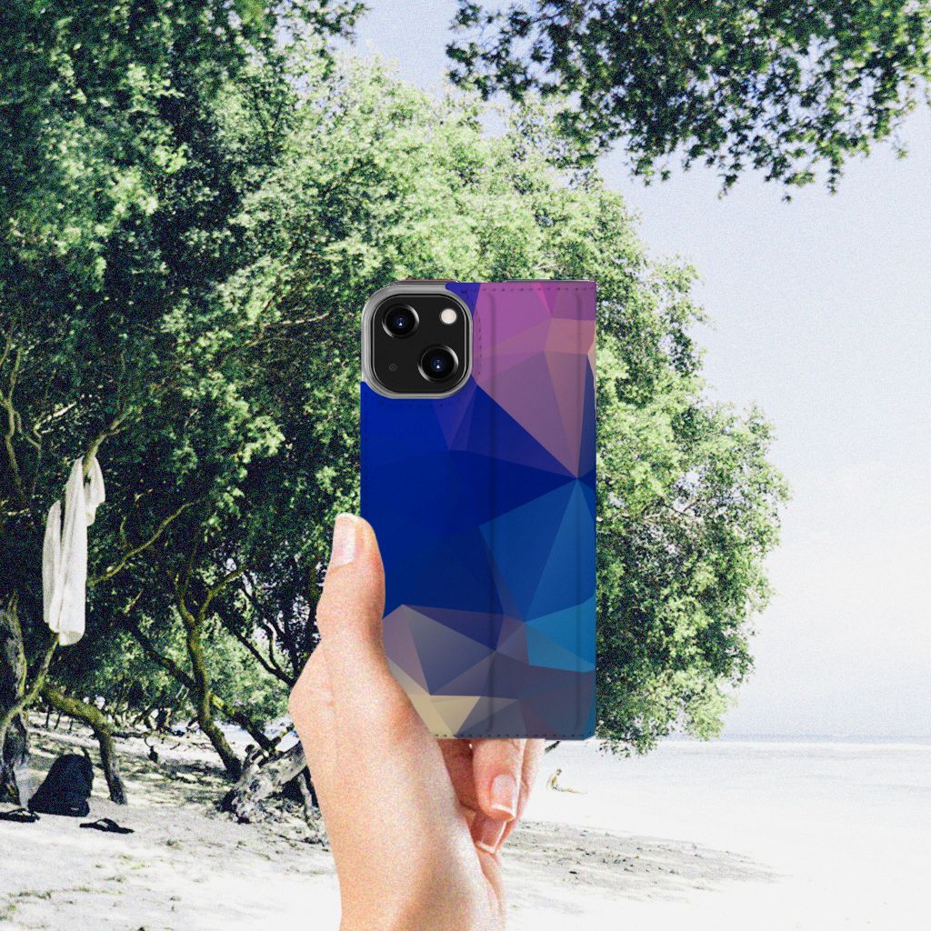 iPhone 14 Stand Case Polygon Dark