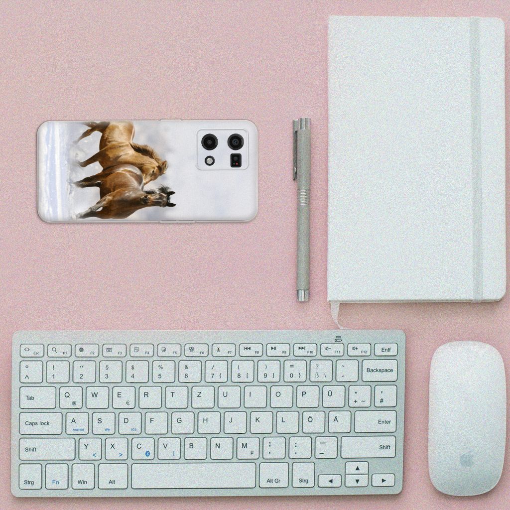 OPPO Reno7 4G TPU Hoesje Paarden B2C Telecom