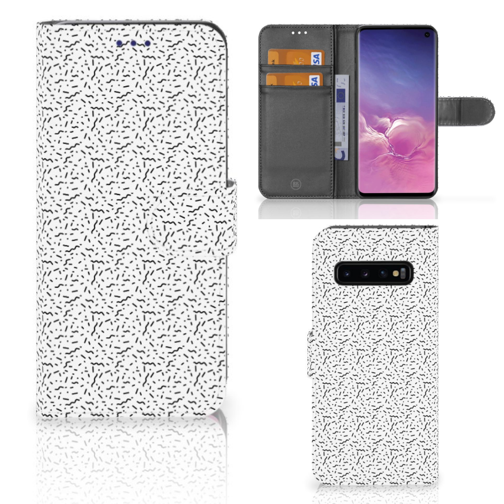 Samsung Galaxy S10 Telefoon Hoesje Stripes Dots