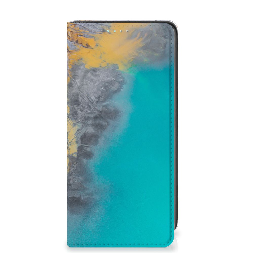 Samsung Galaxy A41 Standcase Marble Blue Gold - B2C Telecom