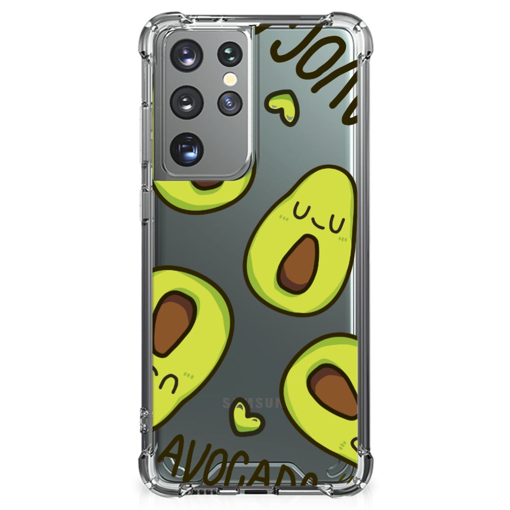 Samsung Galaxy S21 Ultra Stevig Bumper Hoesje Avocado Singing B2C Telecom