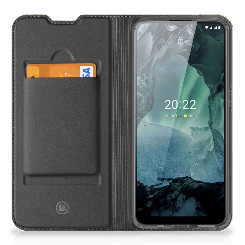 Nokia G11 | G21 Smart Cover Gouden Bloemen - B2C Telecom