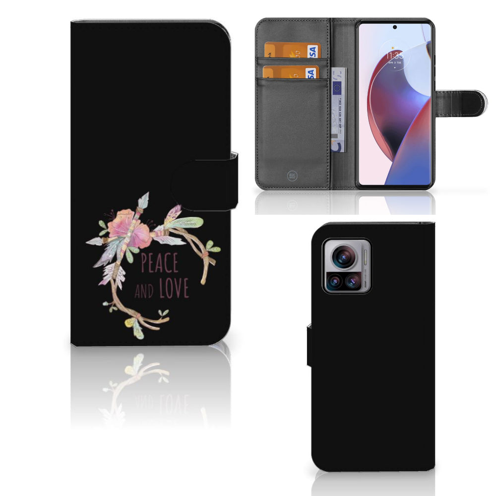 Motorola Edge 30 Ultra Leuk Hoesje Boho Text