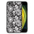 iPhone SE 2022 | SE 2020 | 7/8 Bloemen Hoesje Black Flowers, zwart bloemen hoesje voor Apple iPhone.