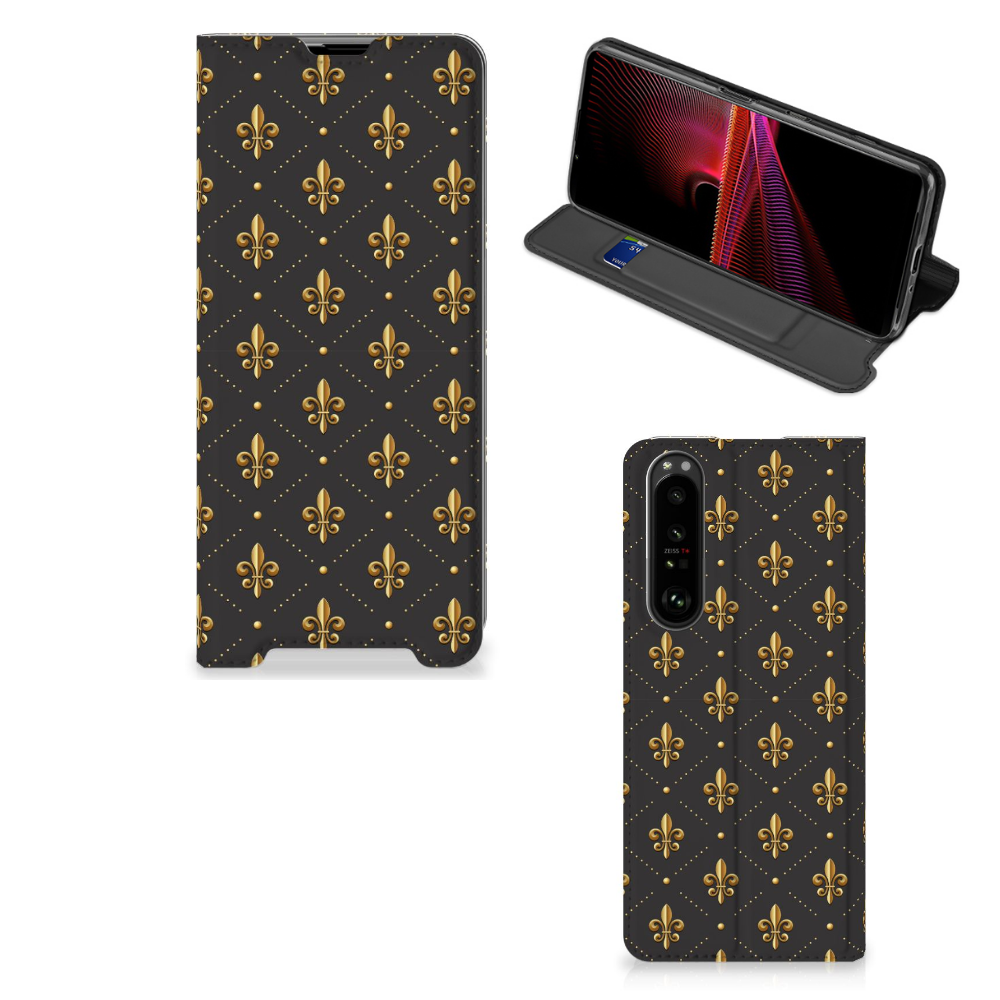 Sony Xperia 1 III Hoesje met Magneet Franse Lelie - B2C Telecom