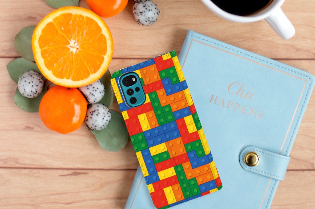 Motorola Moto G22 Hoesje met Magneet Blokken - B2C Telecom