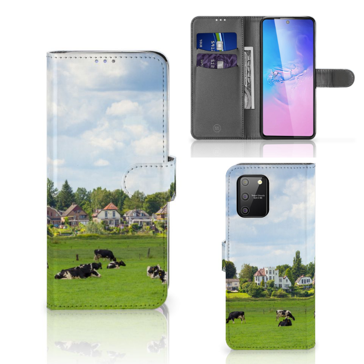 Samsung S10 Lite Telefoonhoesje met Pasjes Koeien