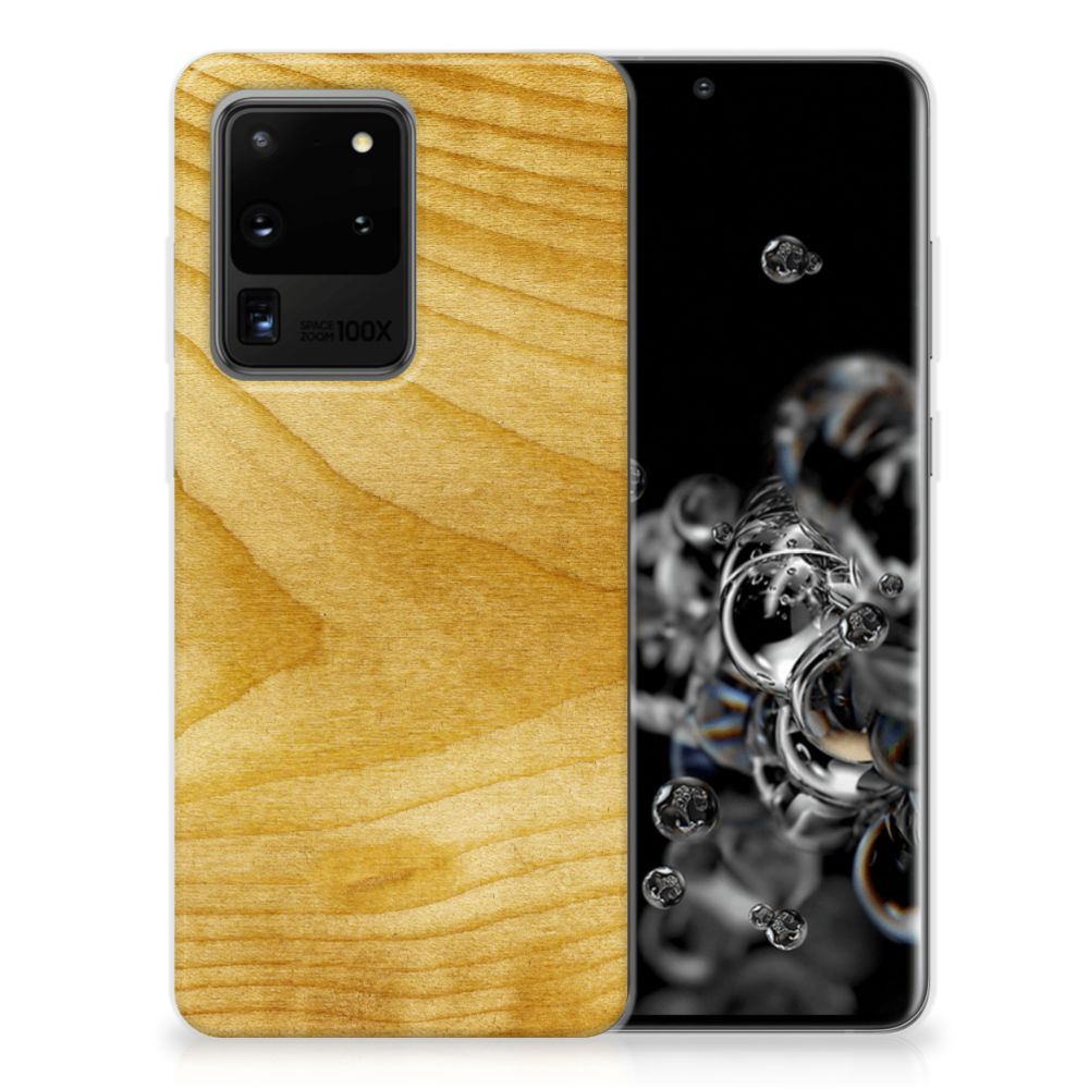 Samsung Galaxy S20 Ultra Bumper Hoesje Licht Hout B2C Telecom
