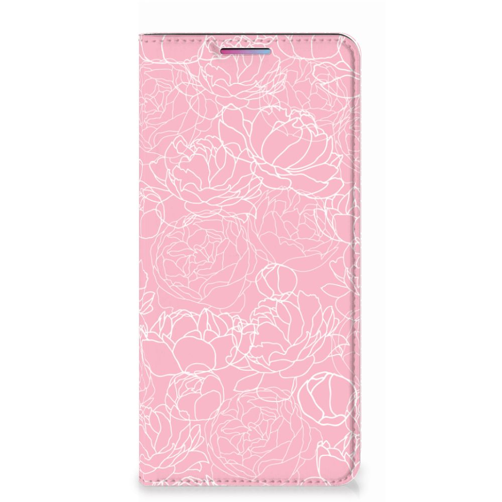 Motorola Moto G60s Smart Cover White Flowers