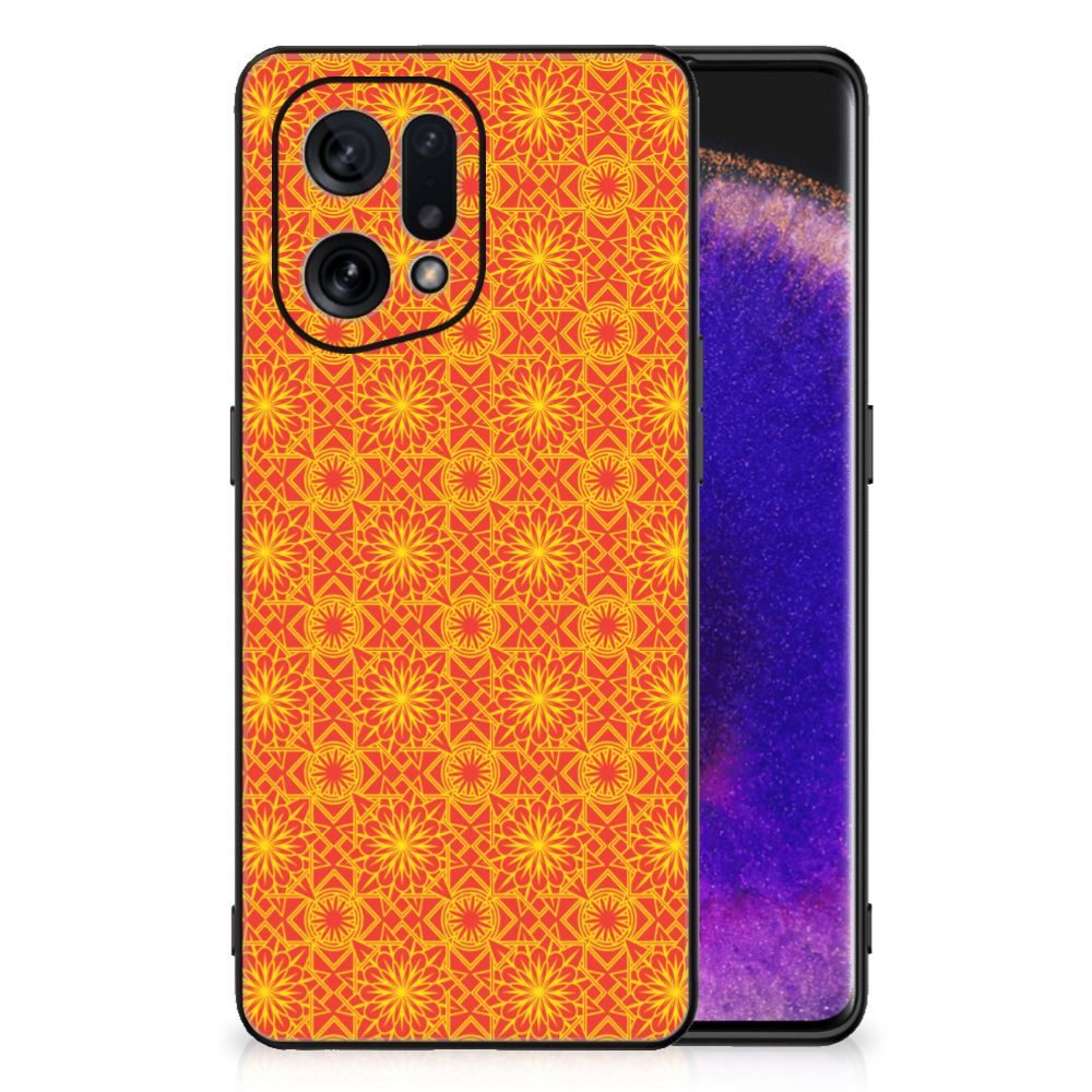 OPPO Find X5 Back Case Batik Oranje