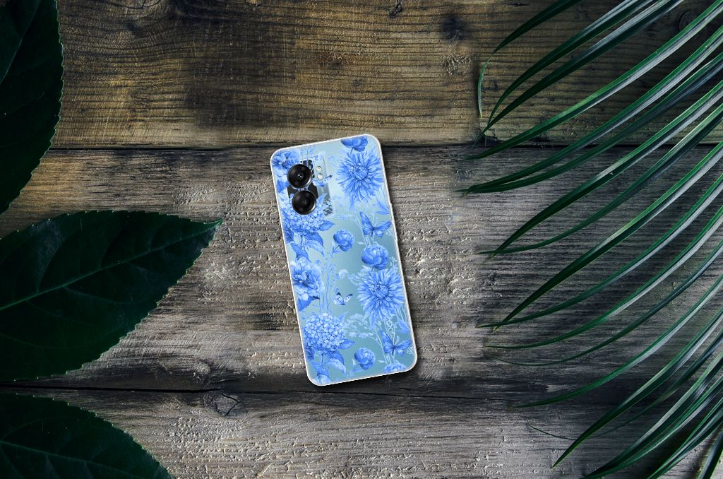 TPU Case voor OPPO A77 | A57 5G Flowers Blue
