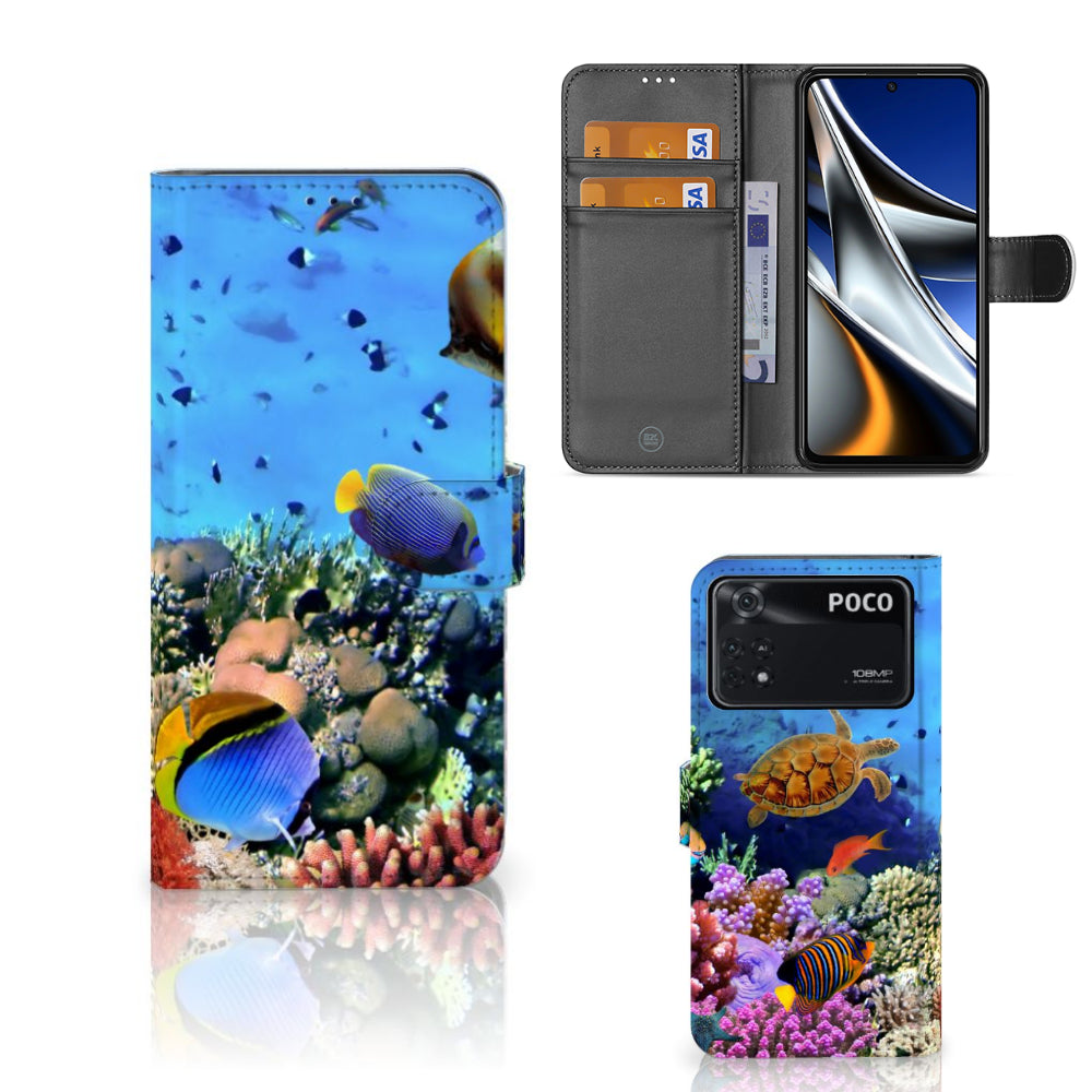 Xiaomi Poco X4 Pro 5G Telefoonhoesje met Pasjes Vissen