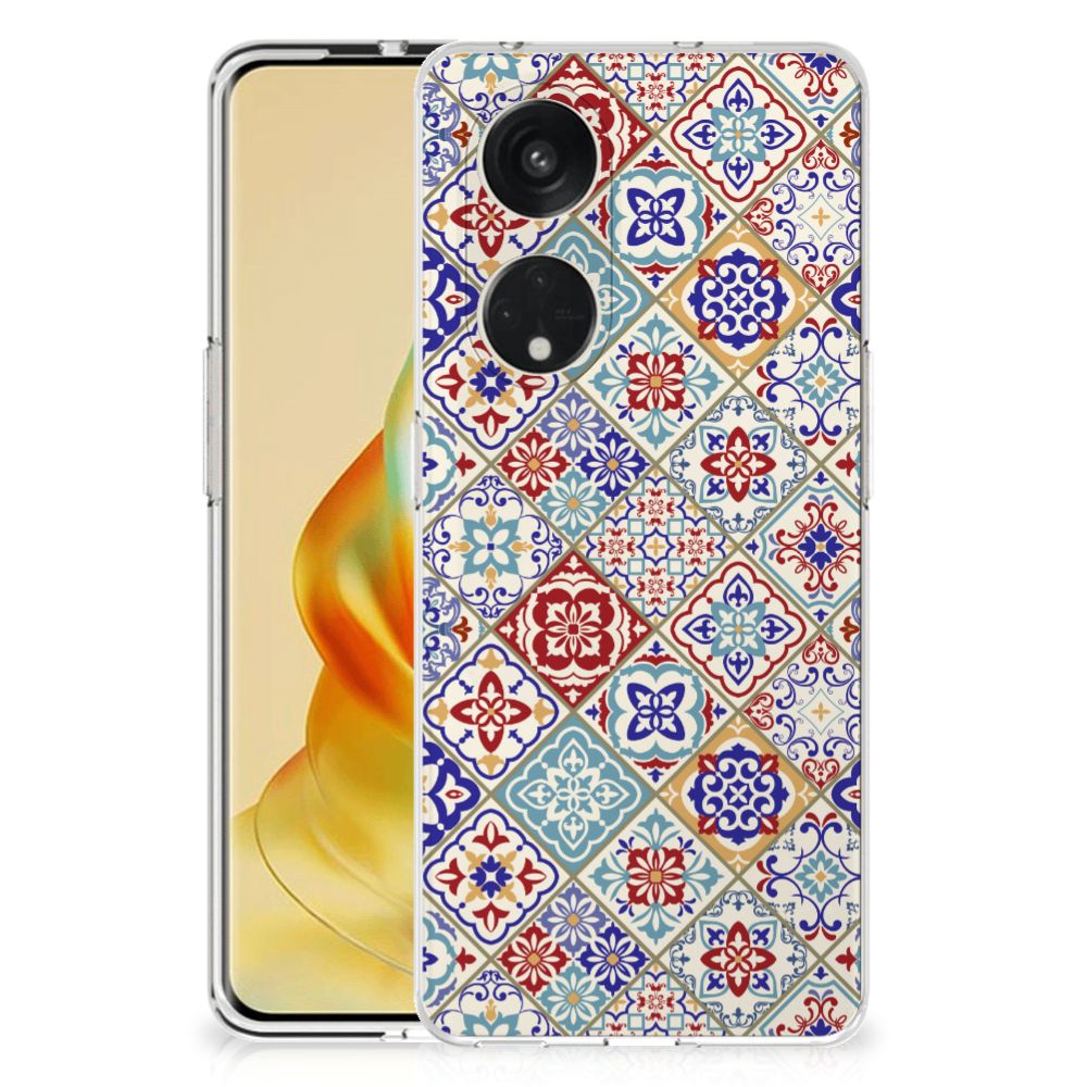 OPPO Reno8 T 5G TPU Siliconen Hoesje Tiles Color