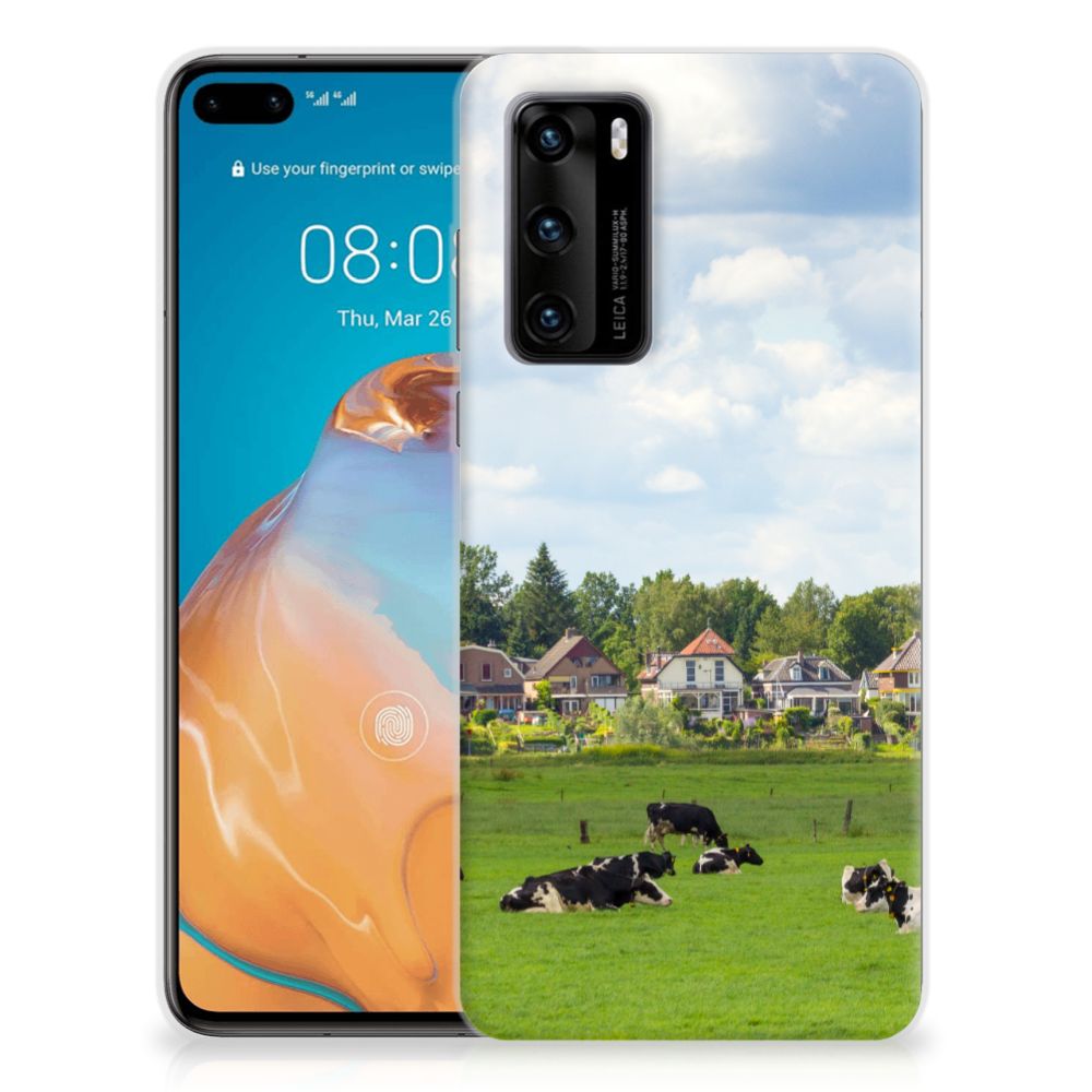 Huawei P40 TPU Hoesje Koeien B2C Telecom
