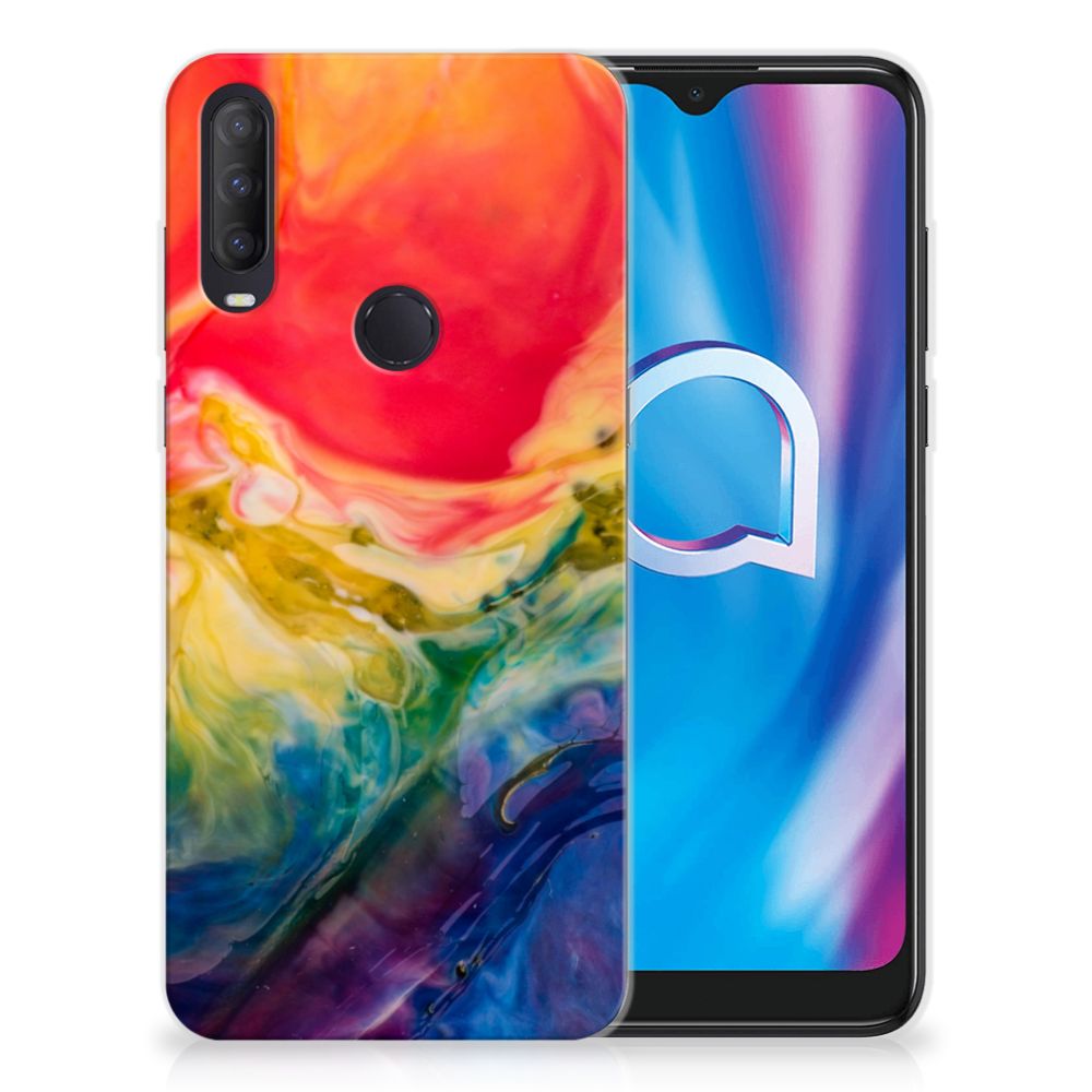Hoesje maken Alcatel 1S (2020) Watercolor Dark B2C Telecom