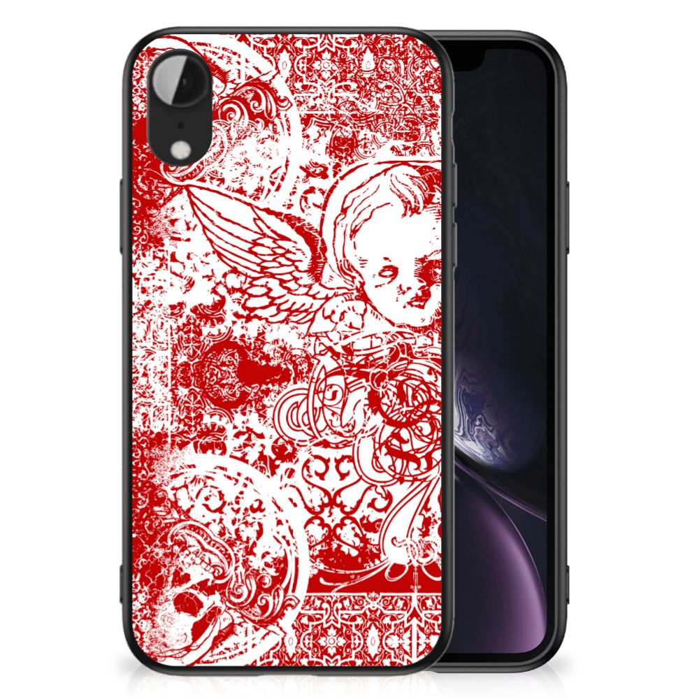 Telefoonhoesje Apple iPhone XR Angel Skull Rood