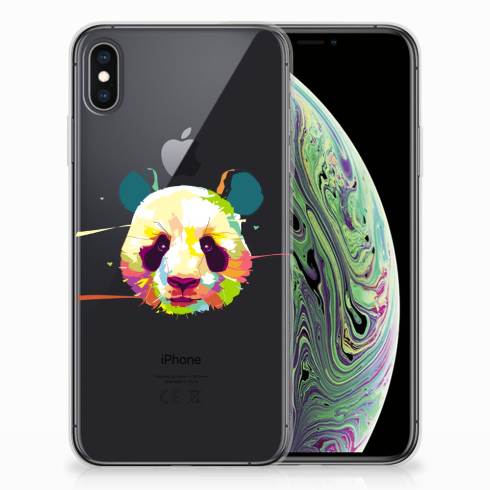 Apple iPhone Xs Max Telefoonhoesje met Naam Panda Color