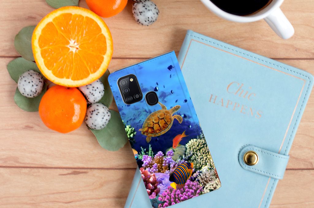 Samsung Galaxy A21s Hoesje maken Vissen - B2C Telecom