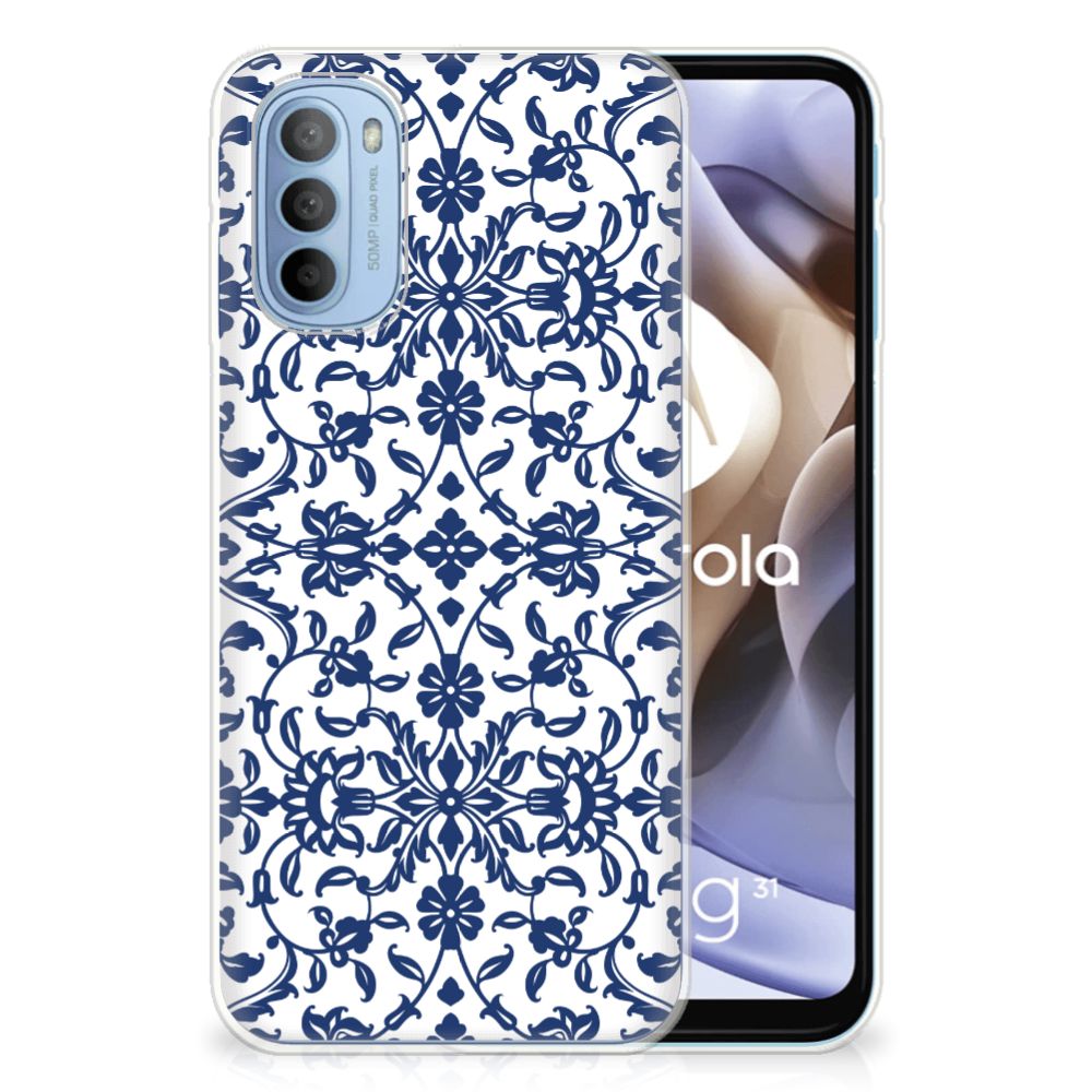 Motorola Moto G31 | G41 TPU Case Flower Blue B2C Telecom