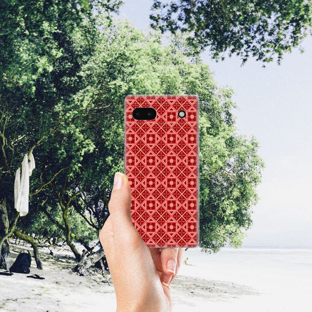 Google Pixel 6A TPU bumper Batik Rood B2C Telecom
