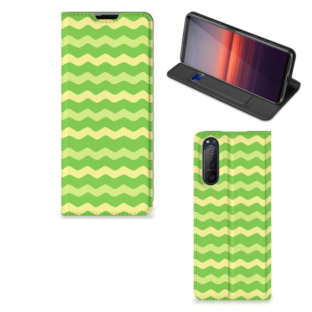 Sony Xperia 5 II Hoesje met Magneet Waves Green - B2C Telecom