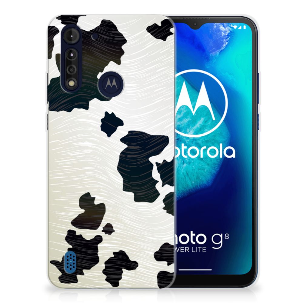 Motorola Moto G8 Power Lite TPU Hoesje Koeienvlekken B2C Telecom