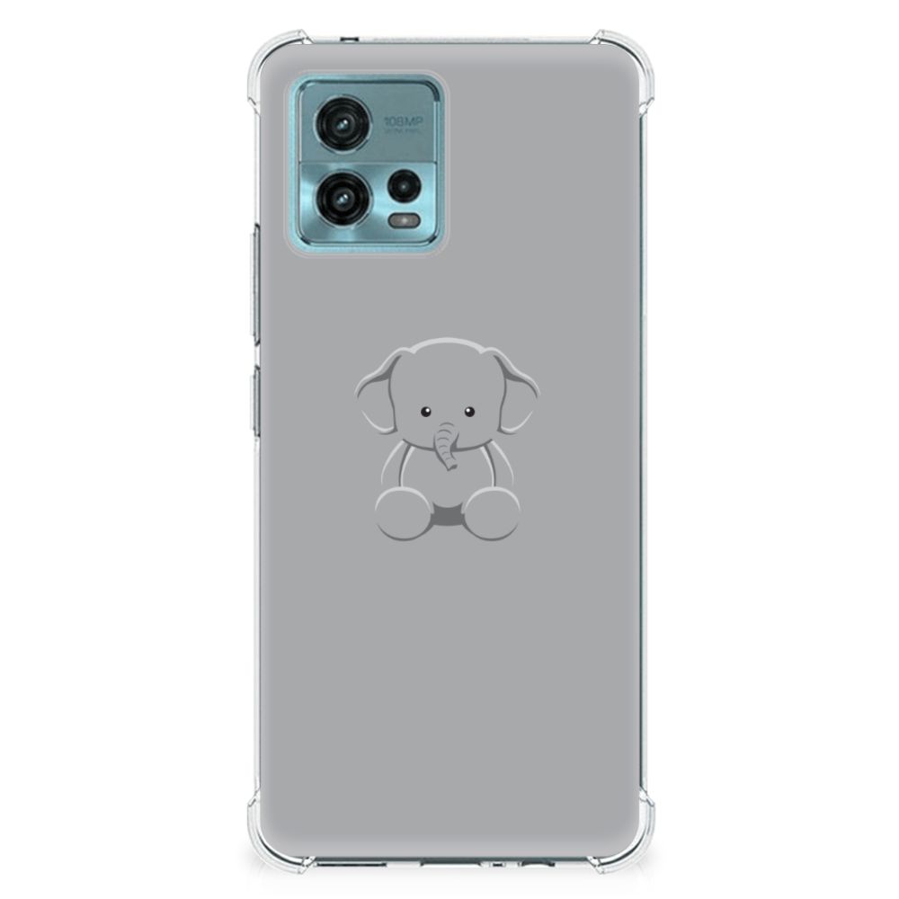 otorola Moto G72 Stevig Bumper Hoesje Grijs Baby Olifant B2C Telecom