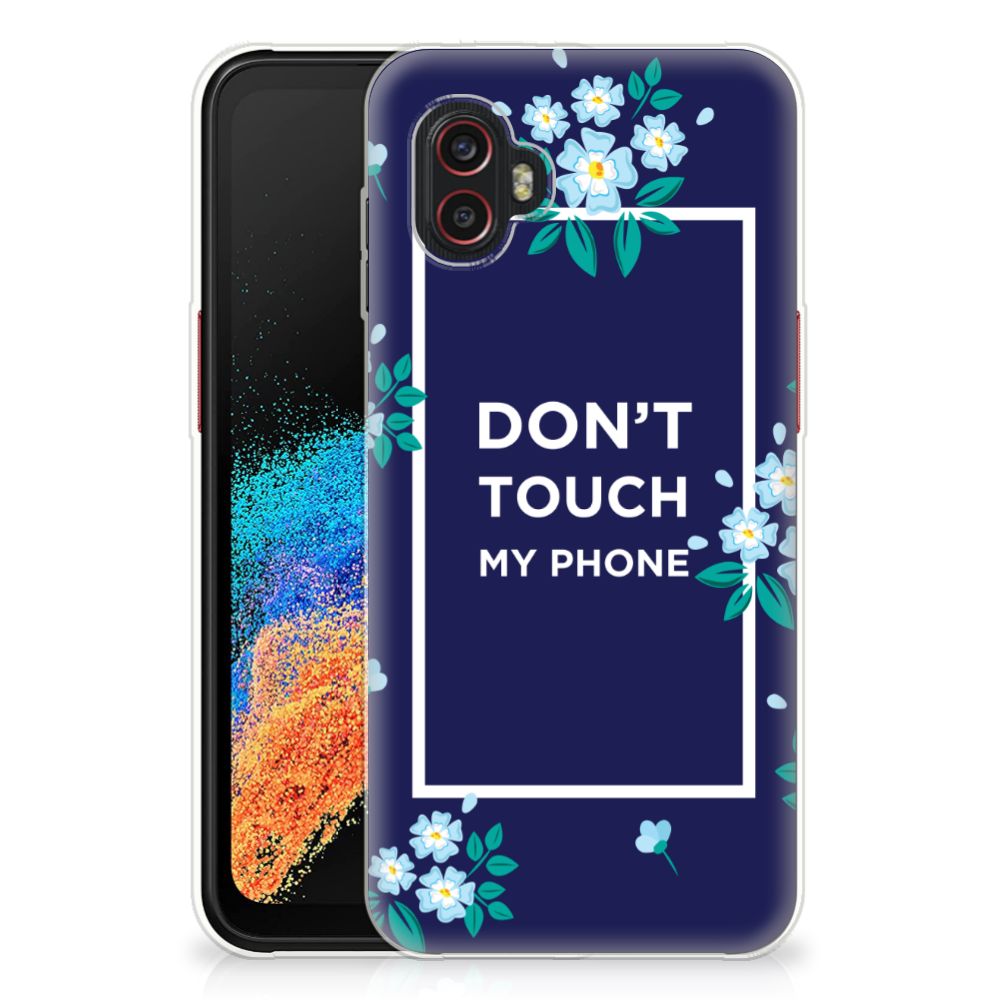 Samsung Galaxy Xcover 6 Pro Silicone-hoesje Flowers Blue DTMP B2C Telecom
