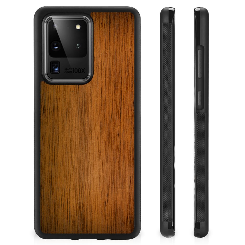 Samsung Galaxy S20 Ultra Grip Case Donker Hout B2C Telecom
