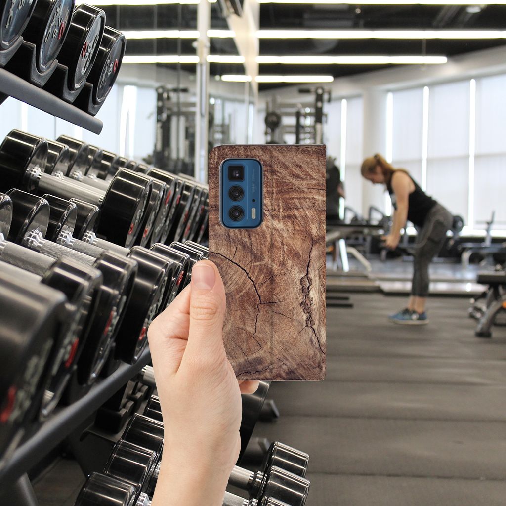 Motorola Edge 20 Pro Book Wallet Case Tree Trunk - B2C Telecom