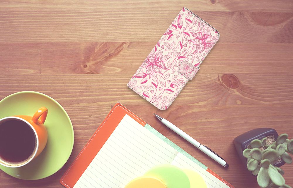 Motorola Moto G60s Hoesje Pink Flowers