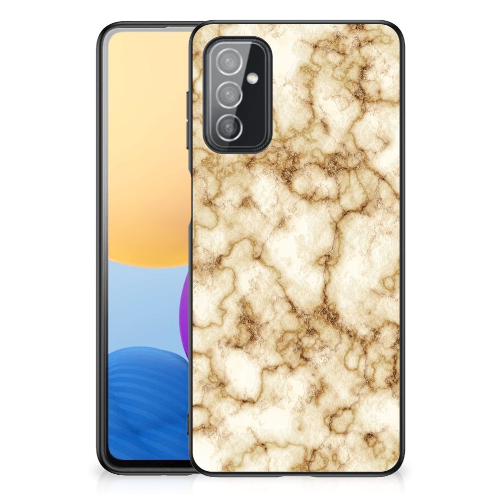 Samsung Galaxy M52 Marmeren Print Telefoonhoesje Marmer Goud B2C Telecom