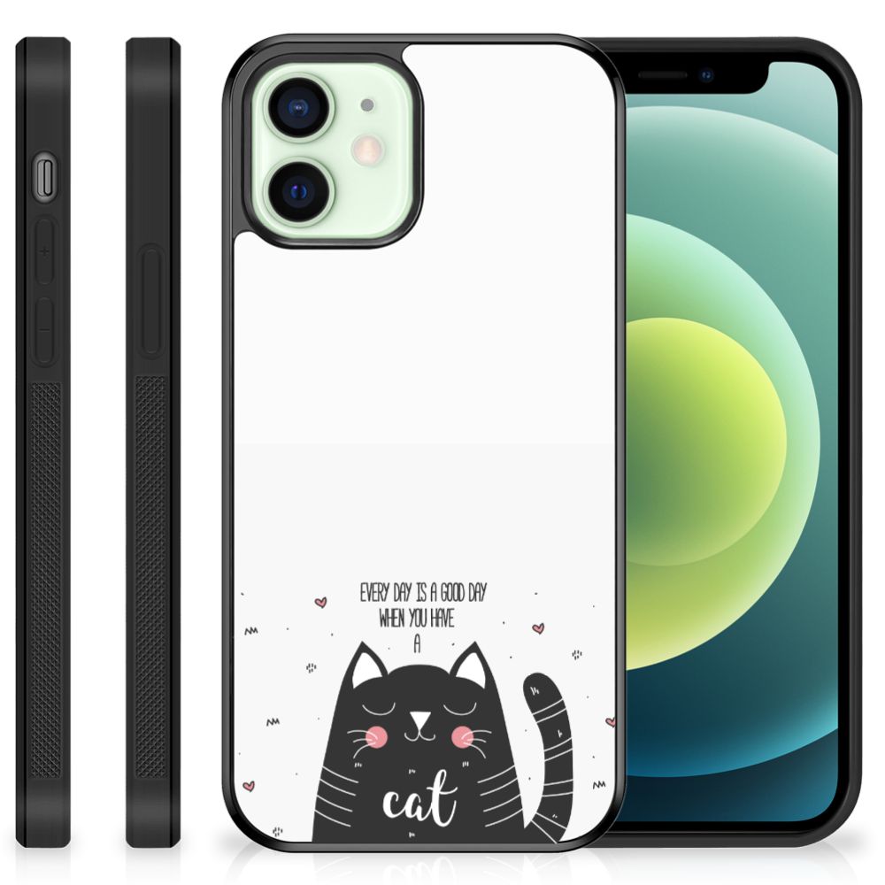 iPhone 12 Mini Bumper Hoesje Cat Good Day