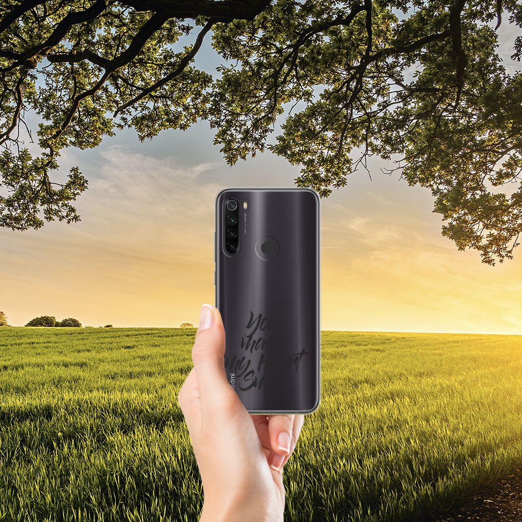 Xiaomi Redmi Note 8T Siliconen hoesje met naam Heart Smile B2C Telecom