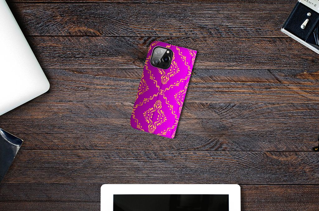 Telefoon Hoesje iPhone 14 Pro Max Barok Roze - B2C Telecom