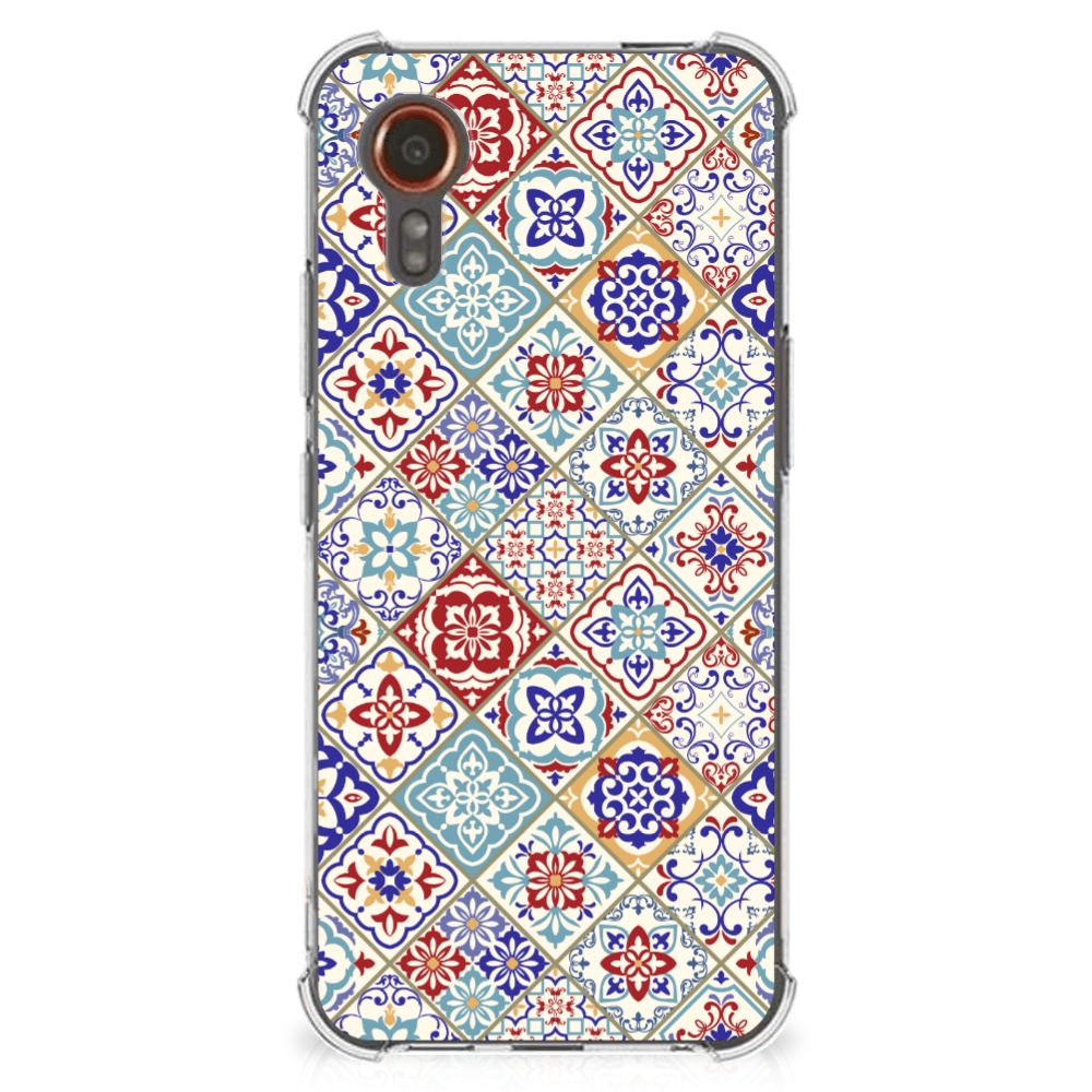 Samsung Galaxy Xcover 7 Anti-Shock Hoesje Tiles Color B2C Telecom