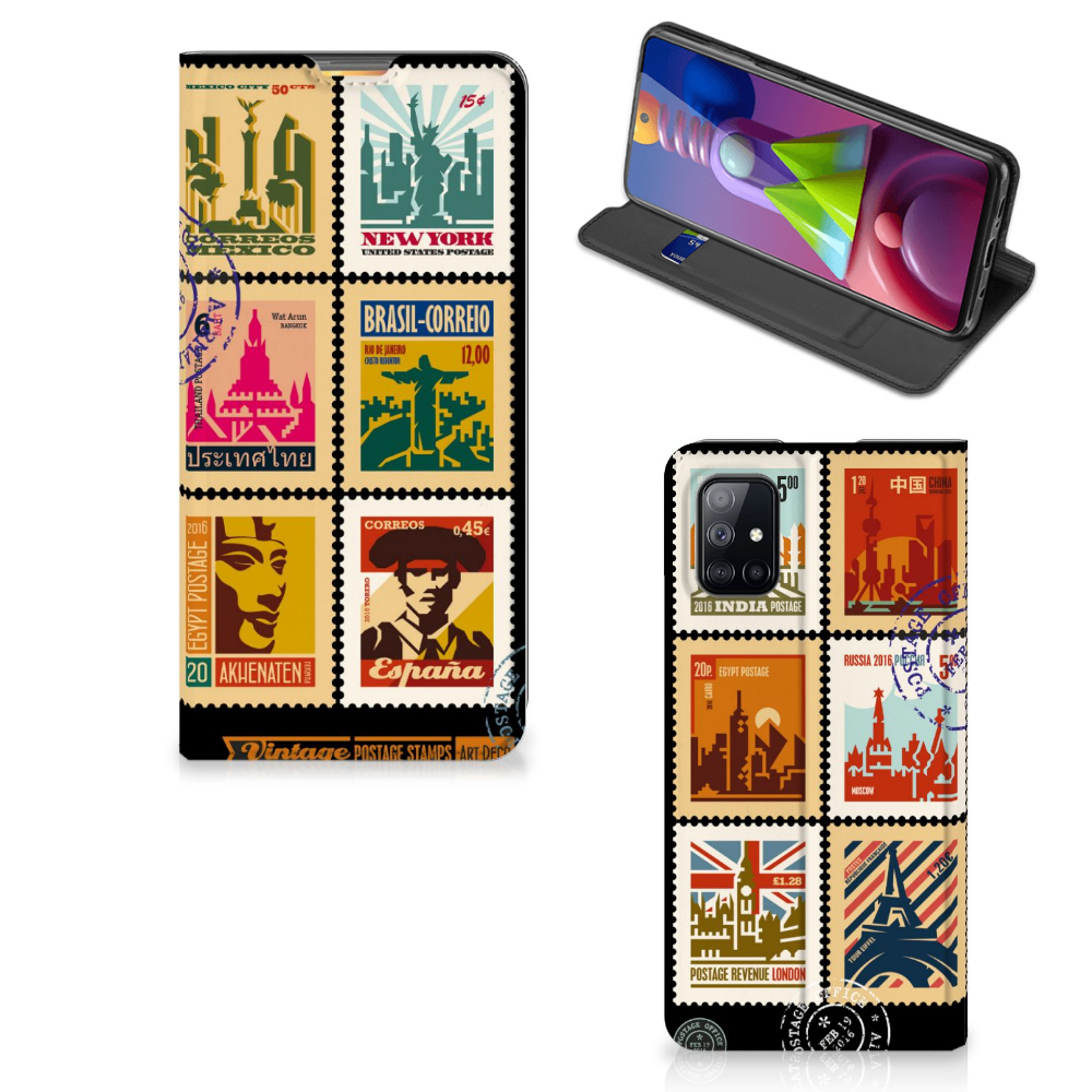 Samsung Galaxy M51 Book Cover Postzegels - B2C Telecom