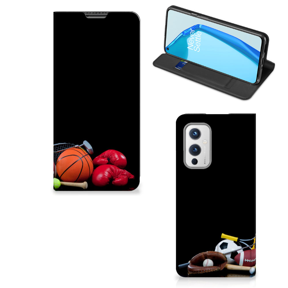 OnePlus 9 Hippe Standcase Sports with sports equipment graphics for an active lifestyle.