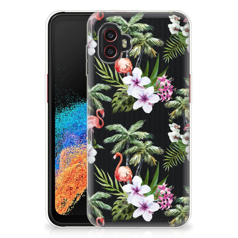 Samsung Galaxy Xcover 6 Pro TPU Hoesje Flamingo Palms B2C Telecom