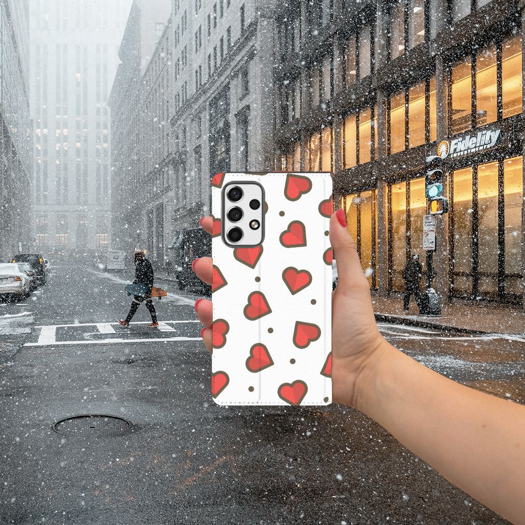 Samsung Galaxy A53 Hoesje met Magneet Hearts - B2C Telecom