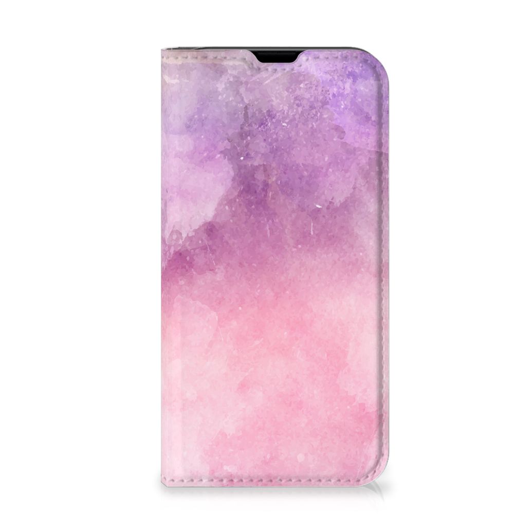 Bookcase iPhone 13 Mini Pink Purple Paint - een elegante hoes met een prachtig roze en paarse verfuitstraling 🎨.