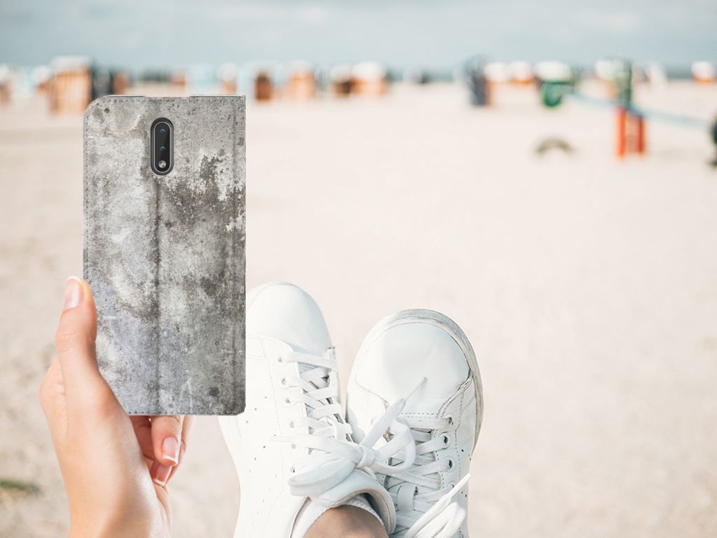 Nokia 2.3 Standcase Beton Print - B2C Telecom