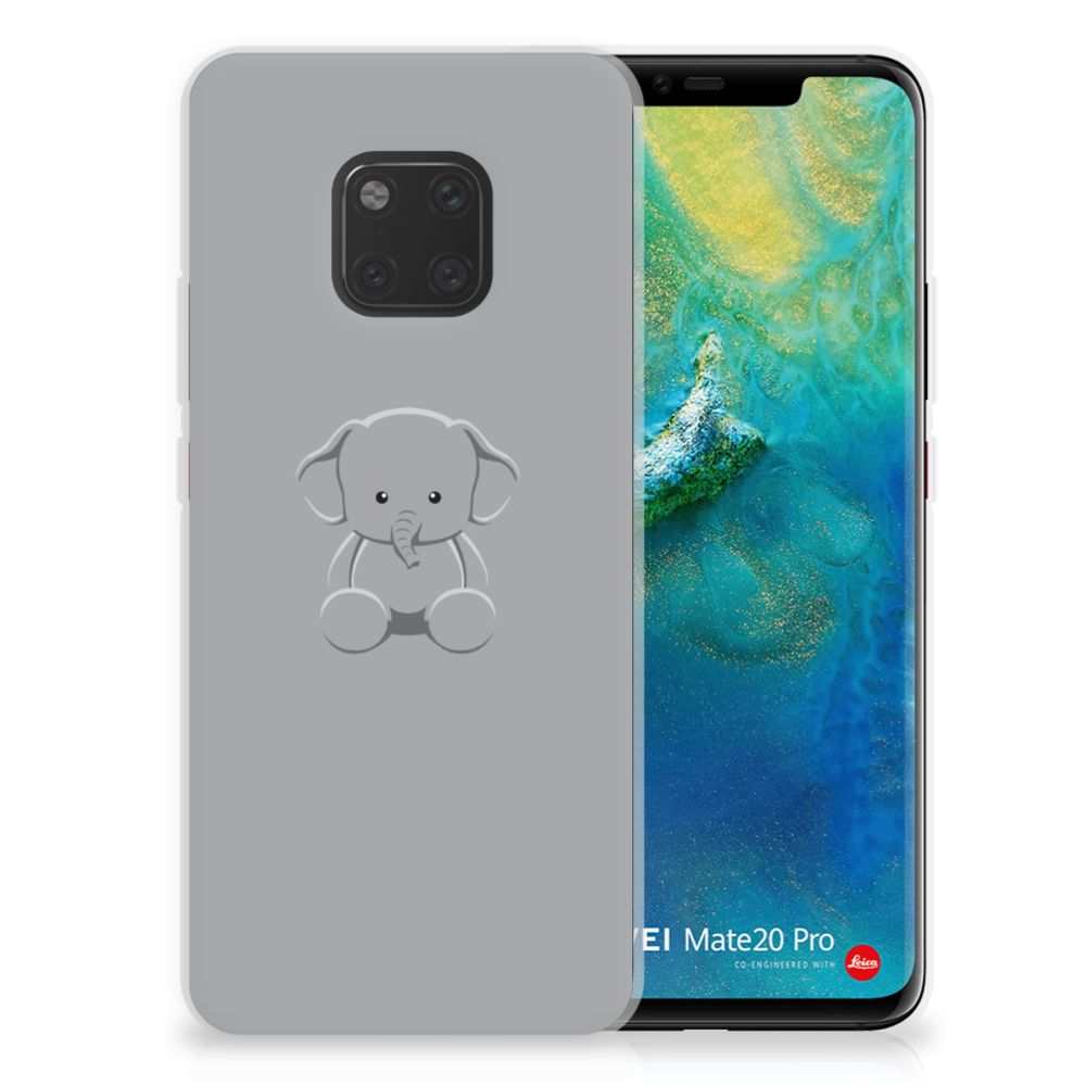 Huawei Mate 20 Pro Telefoonhoesje met Naam Grijs Baby Olifant