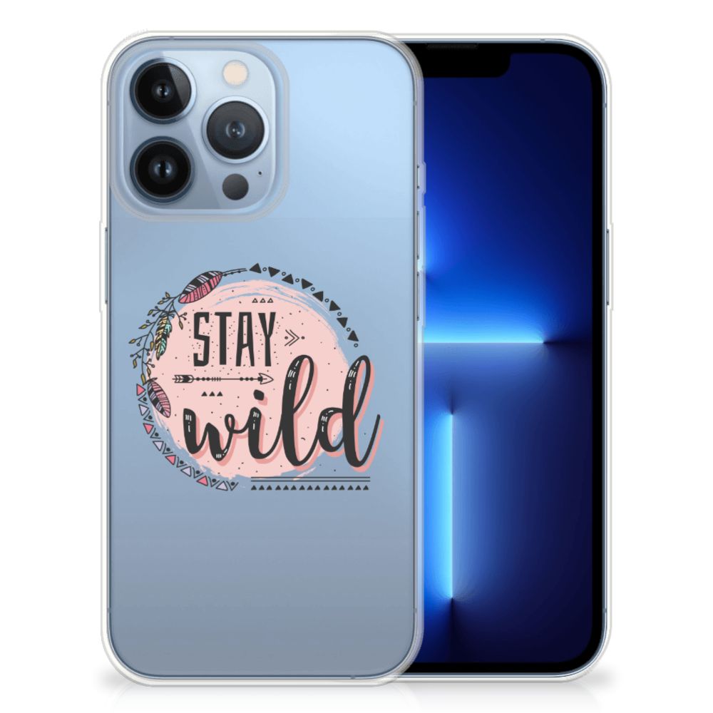 Apple iPhone 13 Pro Telefoonhoesje met Naam Boho Stay Wild B2C Telecom
