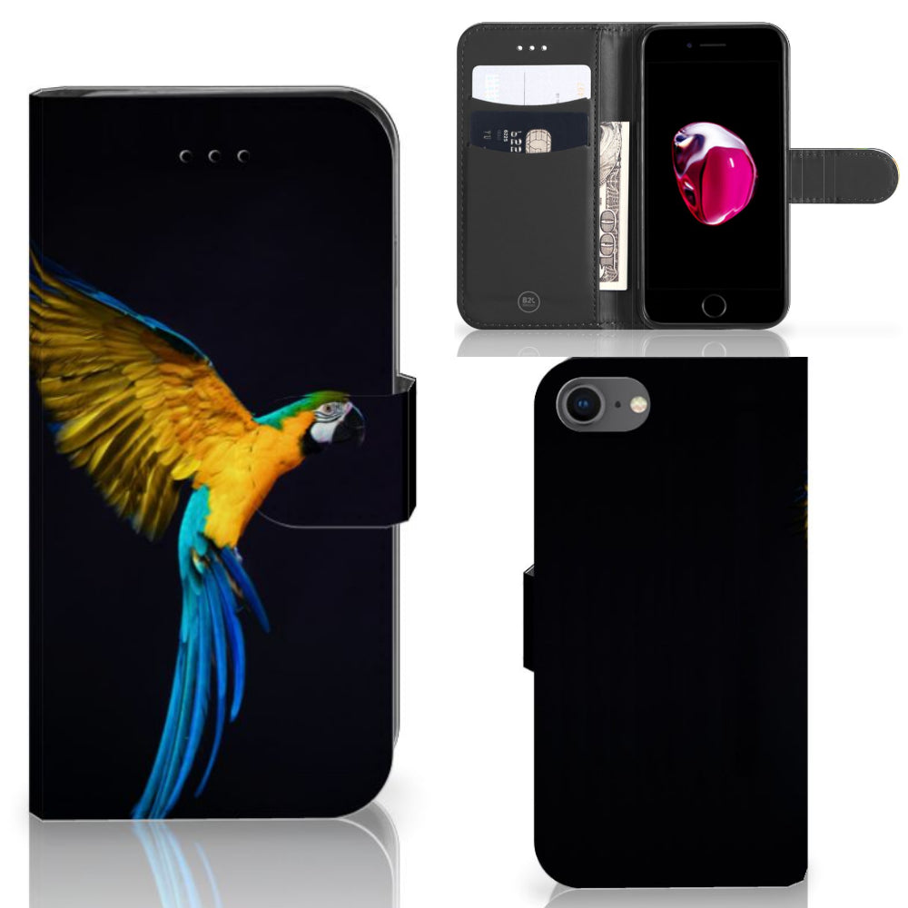 iPhone 7 | 8 | SE (2020) | SE (2022) Telefoonhoesje met Pasjes Papegaai